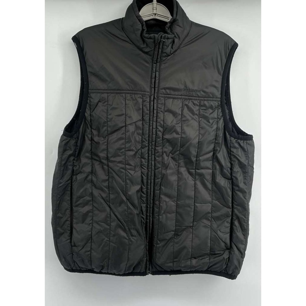 FILSON‎ Ultra-Light Vest Raven Black Full Zip Primaloft Outdoor Men's Medium